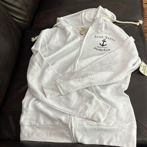 Trade Heritage Apperal Zip up hoodie, Color: White, new with tags